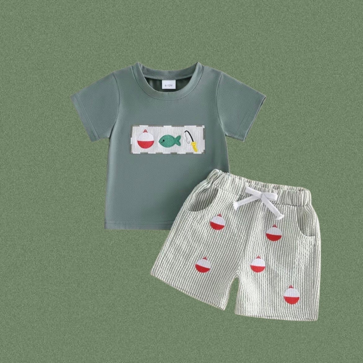 Fishing bot toddler t-shirt and shorts