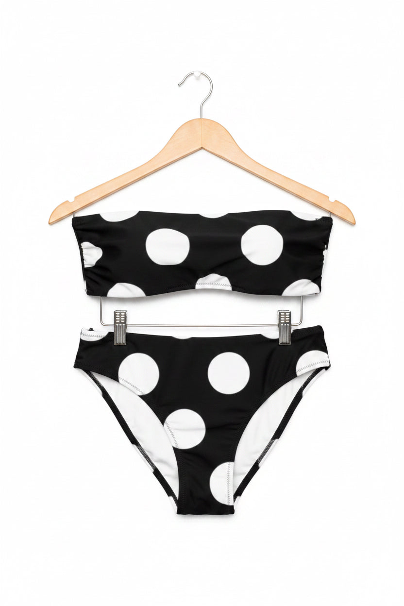 Black white bathing suit