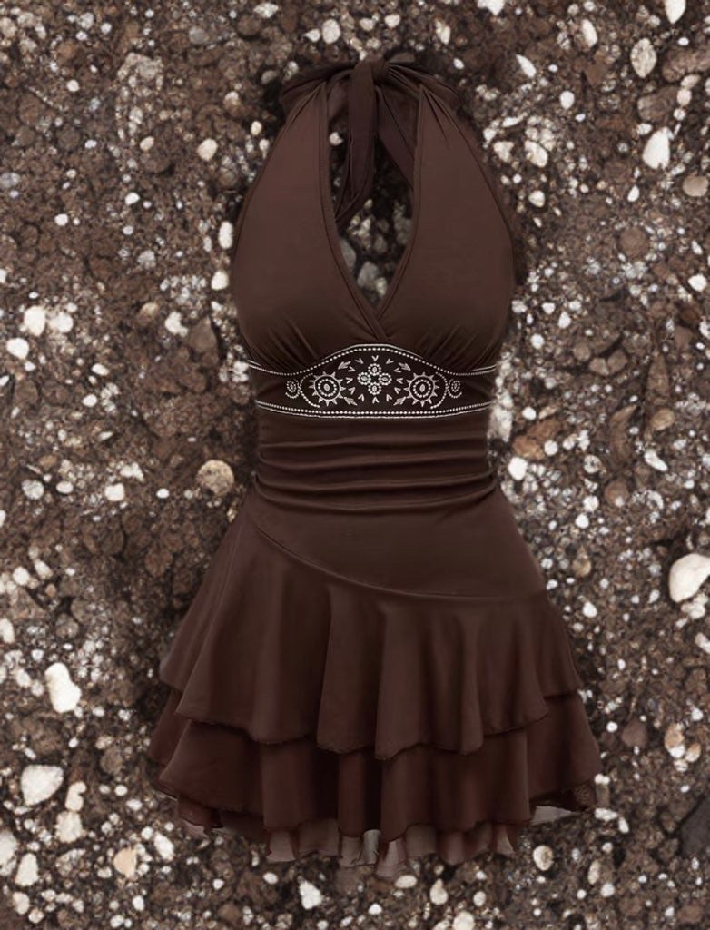 Coffee brown dress