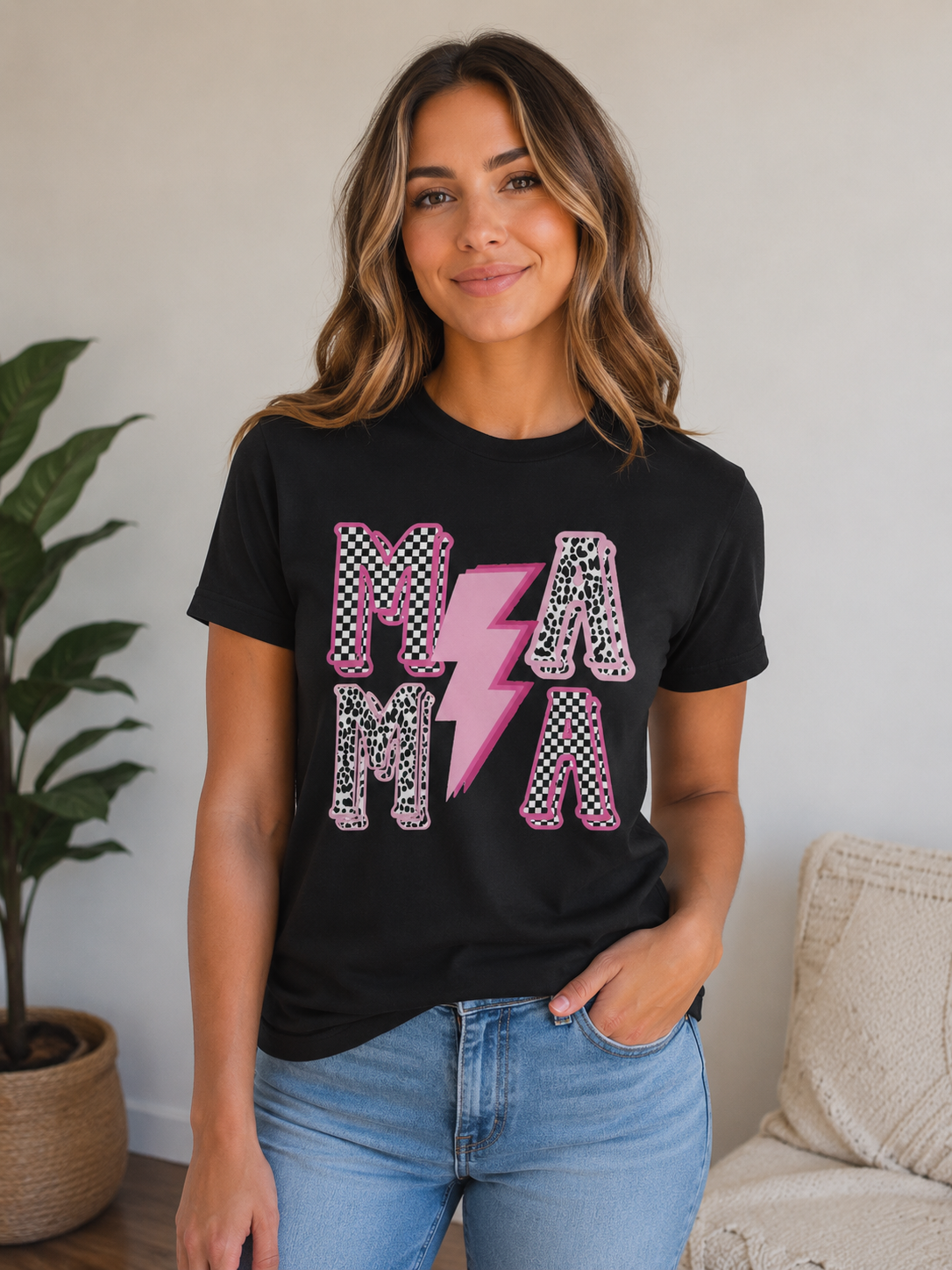 Lightning bolt mama T-shirt