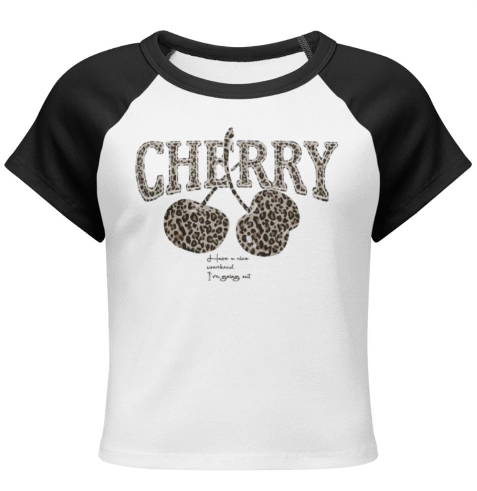 Crop cherry tee